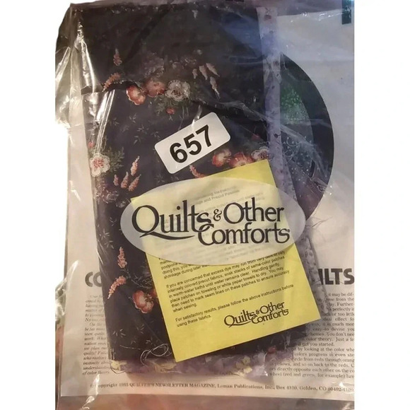 1985 Color Schemes for Quilts and 20 Pieces 10" x 10" Vtg Quilting Fabric - Picture 6 of 6